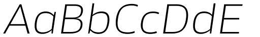 Akwe Pro Ext Extra Light Italic