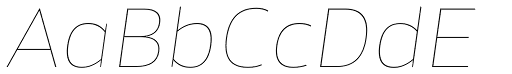 Akwe Pro Ext Hairline Italic