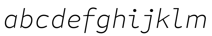 Attribute Text Xlight Italic
