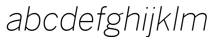 Benton Sans Condensed Extra Light Italic