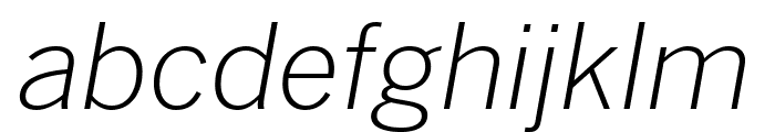 Benton Sans Wide Light Italic