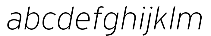 Interstate Extra Light Italic