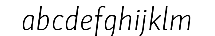 Skolar Sans PE Condensed Extralight Italic