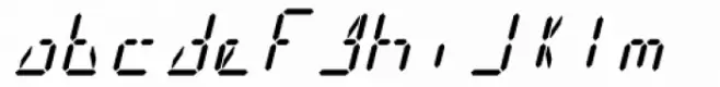 14 Segment LED Display Italic