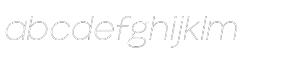 Aloevera sans Outline Thin Italic