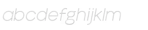 Aloevera sans Outline Thin Italic