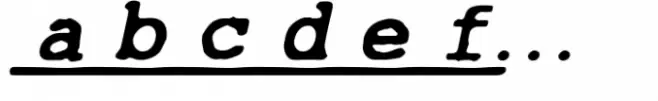 Andrew Typewriter Underline Italic
