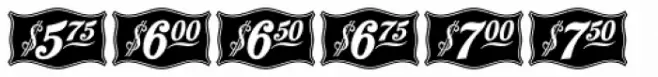 Antique Price Tags JNL Reverse