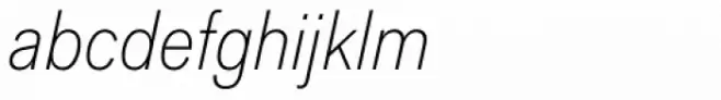 Applied Sans Condensed Ultra Light Italic