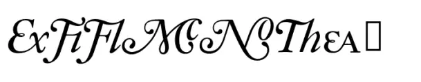 Aquamarine Titling Roman Ligatures