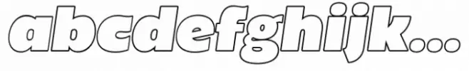 Azero Extra Bold Italic Outline