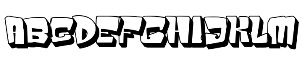Badge Robo 3d Display Graffiti Shadow