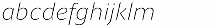 Clara Sans Thin Italic