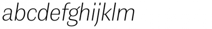 Contemporary Sans Ultralight Italic