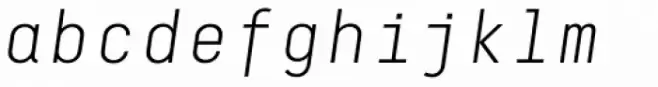 Decima Mono A Light Italic