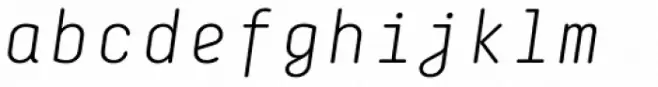 Decima Mono Round Light Italic