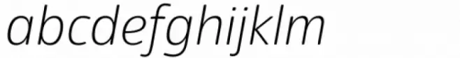 Eigerdals Extended Thin Italic