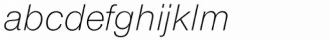 Europa Grotesk Nr 2 SB ExtraLight Italic