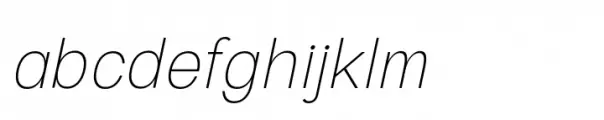 European Sans Pro Narrow Thin Italic