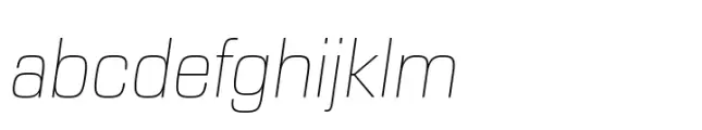 Eurostile Next Paneuropean Ultra Light Italic