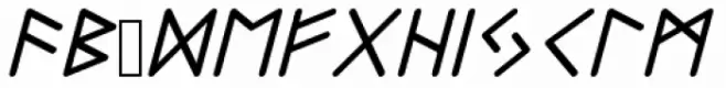 Felt-Tip Futhark Oblique