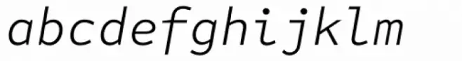 FF Attribute Mono Light Italic