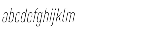 FF DIN Paneuropean Condensed ExtraLight Italic