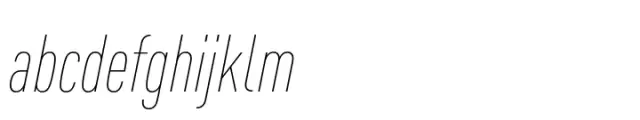 FF DIN Paneuropean Condensed Thin Italic