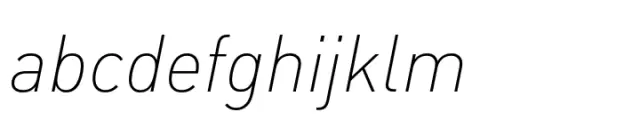 FF DIN Paneuropean ExtraLight Italic