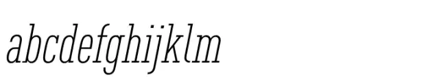 FF DIN Slab Condensed Light Italic