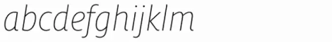 FF Milo OT Thin Italic