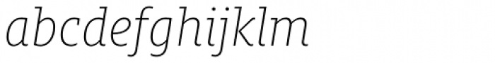 FF Milo Slab OT ExtraLight Italic