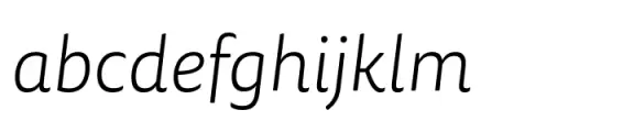 FF Tisa Sans Paneuropean Light Italic