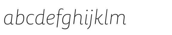 FF Tisa Sans Paneuropean Thin Italic