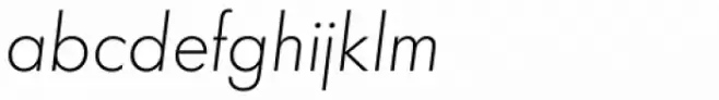 Futura SB ExtraLight Italic