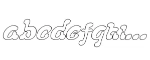 Gemini Cows Outline Italic