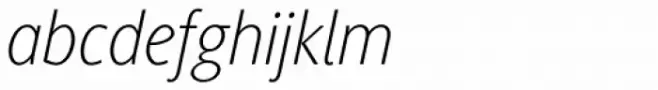 Generis Sans Std Thin Italic