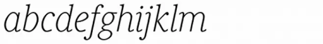 Generis Serif Pro Thin Italic
