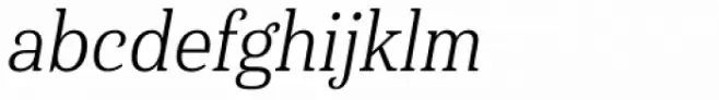 Haboro Serif Condensed Book Italic