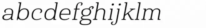 Haboro Serif Extended Light Italic