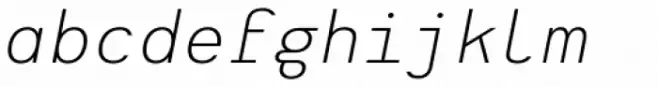 Heimat Mono Light Italic