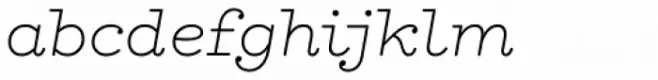 Hellenic Typewriter Thin Italic