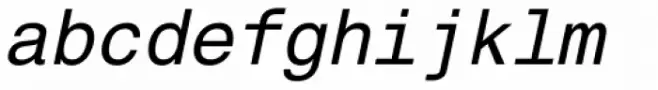 Helvetica Monospaced PanEuropean W1G Italic