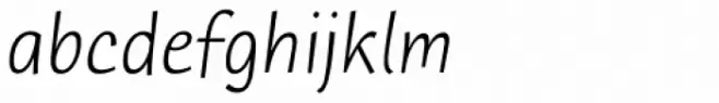 Humana Sans Pro Light Italic