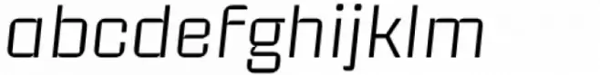 Industria Sans Wide Thin Italic