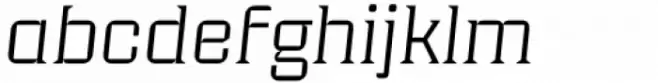 Industria Serif Wide Thin Italic