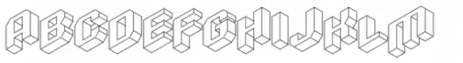 Isometric Initial Caps Worms Eye View