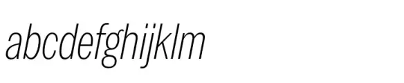 Latino Gothic Compressed Light Italic