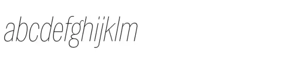 Latino Gothic Compressed Thin Italic