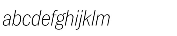 Latino Gothic Condensed Light Italic